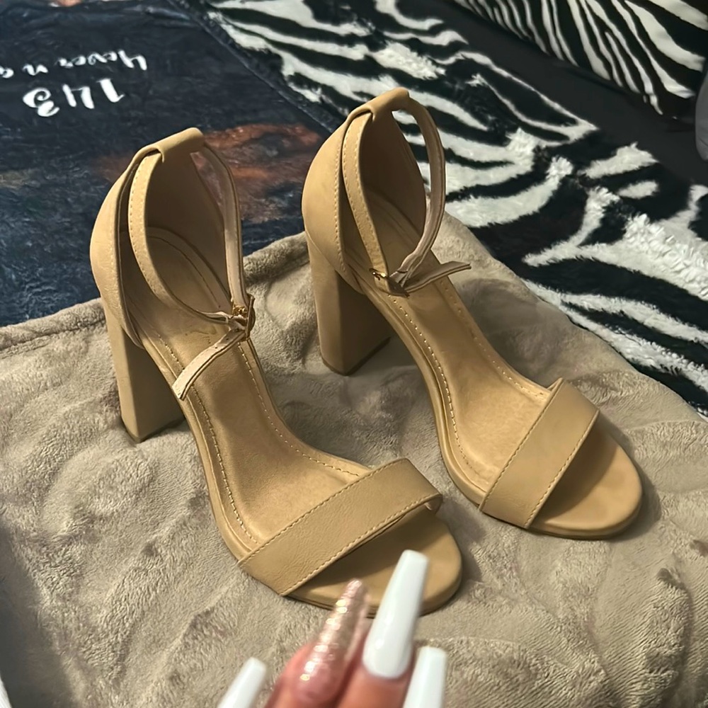 tan high heels